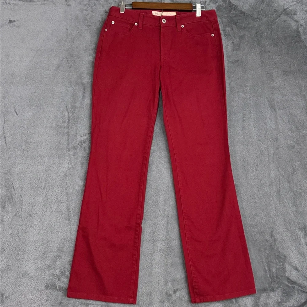 LOFT Ann Taylor Red Original Boot Jeans Women's Size 6 Casual Wear